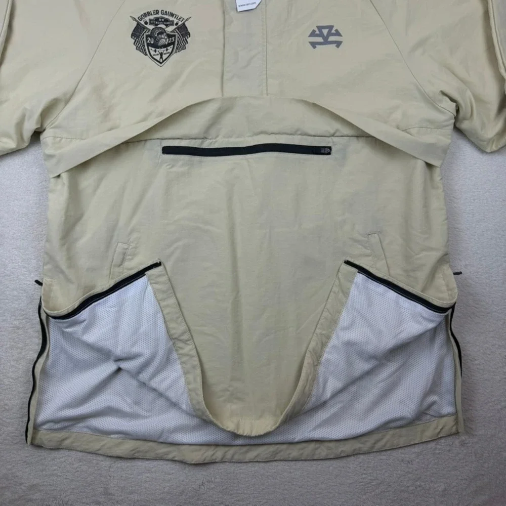 RARR Sportswear Gobbler‎ Gauntlet 2023 Anorak Windbreaker Tan Hooded Jacket NWT